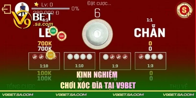 Kinh nghiệm chơi xóc đĩa bất bại tại V9BET