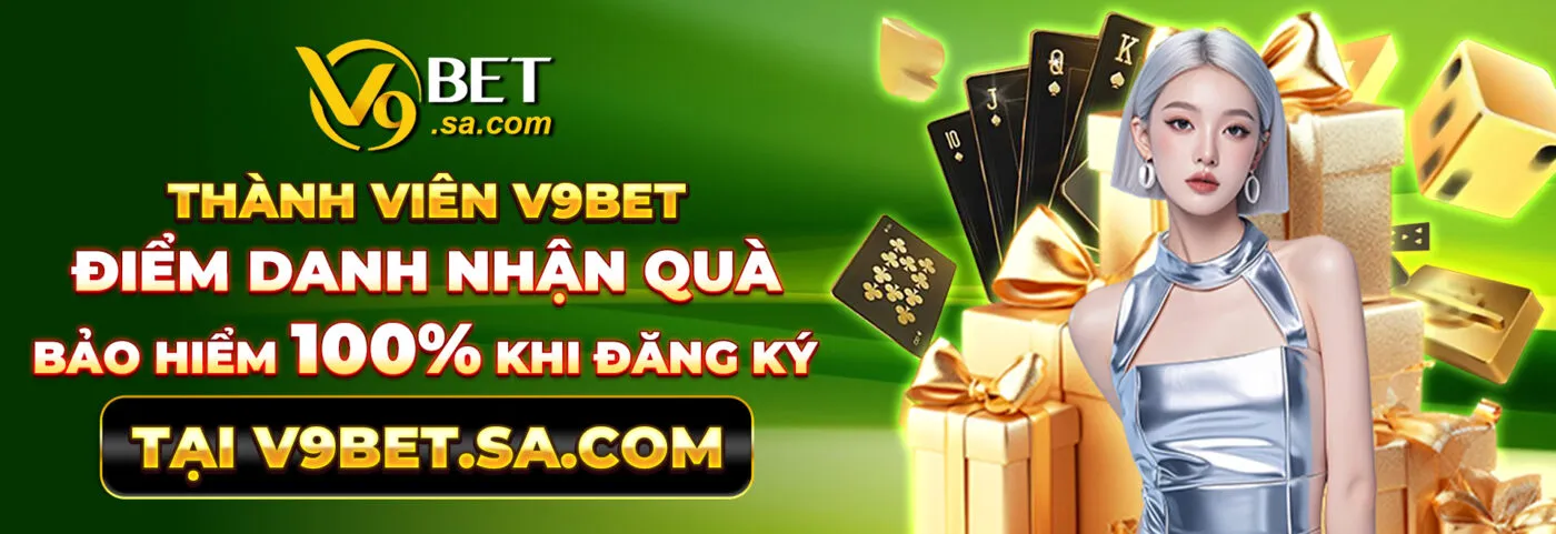 Thành viên điểm danh nhận quà bảo hiểm 100% khi đăng ký tại v9bet